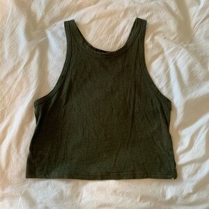 Forever 21 Olive Green Cropped Tank